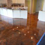 Kahverengi Metalik Mutfak Ev Zemin Doseme Epoksi 1